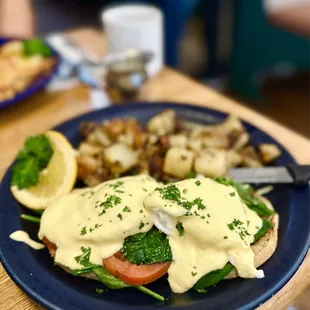 a plate of food on a table