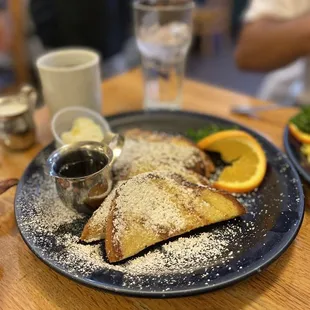 two plates of food on a table