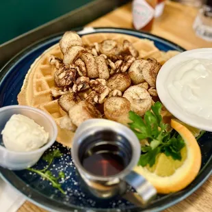food, waffles