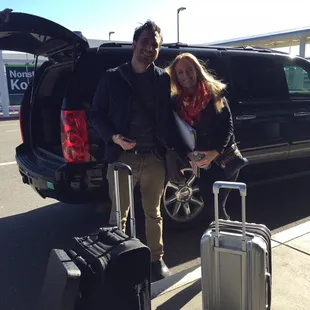 Our happy clients at the Oakland airport.                          # transportation to Oakland airport