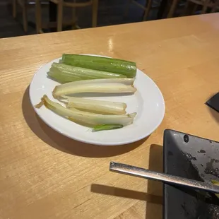 I ordered the hummus platter and this is what my celery looked like. This