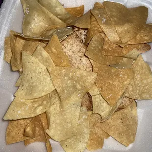 Tortilla chips and chips with seeds