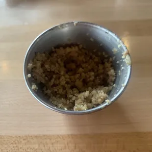 The "candied walnuts" that came finally after my salad was mostly eaten