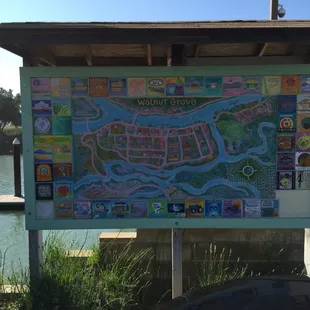 Map of Walnut Grove by the dock.
