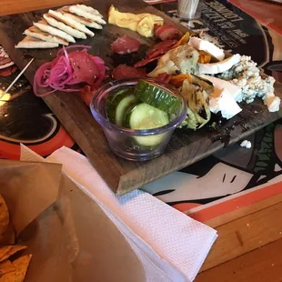 Meat and cheese plate.