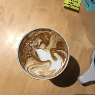 latte art in a cup