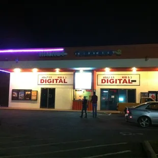 Front of the theater.