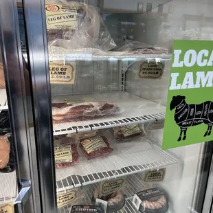 Leg of lamb, ground lamb, and shrimp