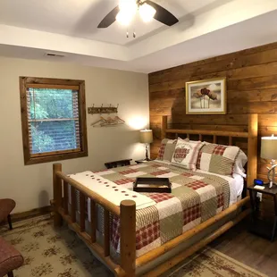 Willow Queen Suite includes private bath and patio.