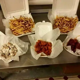 a variety of food items