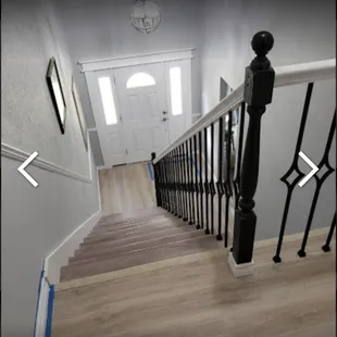 a view of a staircase