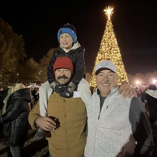 Robson, Ben &amp; Jon at 2024 tree lighting