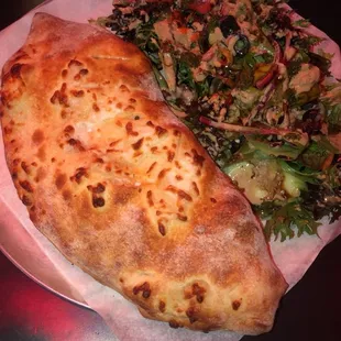 Calzone with side of house salad!