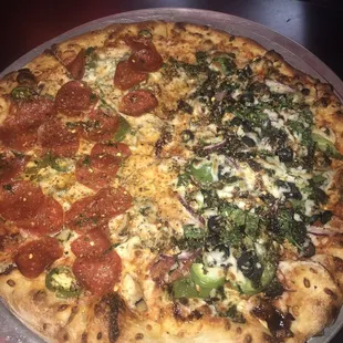 a pepperoni pizza