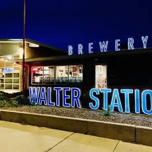 the neon sign for walter station