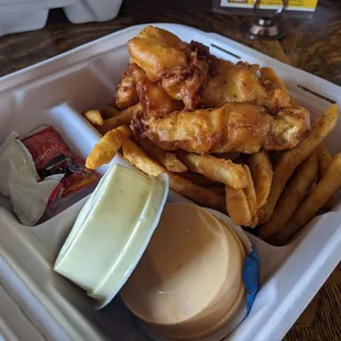 Fish and chips from On The Hook food truck