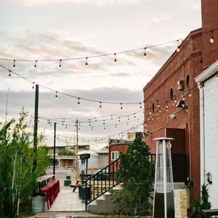 Backyard patio and game garden.