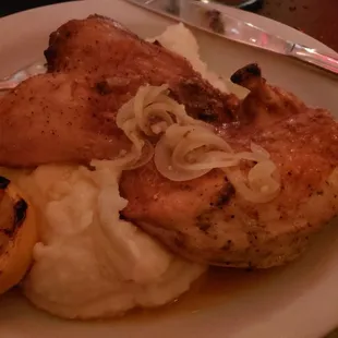 Roasted chicken and mashed potatoes