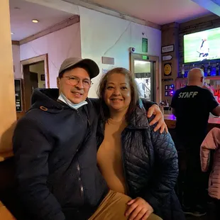 Birthday girl and hubby .