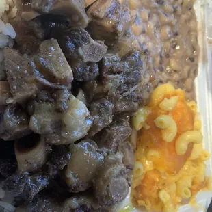 Ox tail Macaroni &amp; Cheese black eyed peas