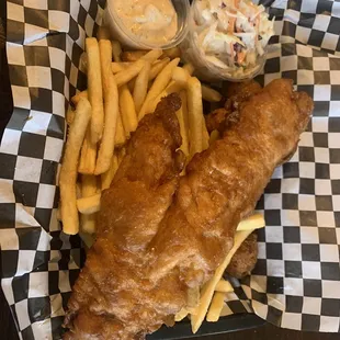 Haddock and chips in Shinerbock batter!