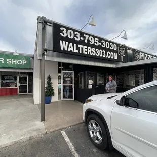 Walter's303 from the parking lot.  Great pizza in an unassuming spot.
