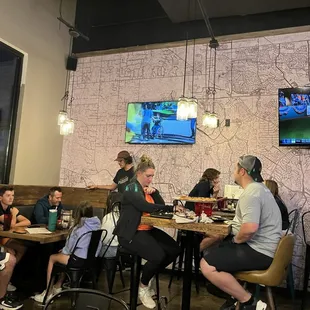One side of dining area