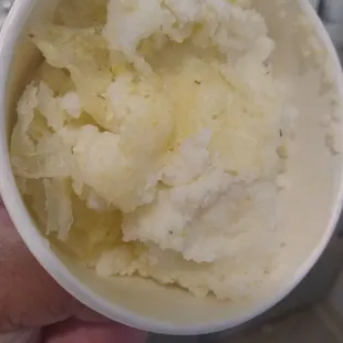 Its two freaking colors!! The crusted part has turned yellow!!!