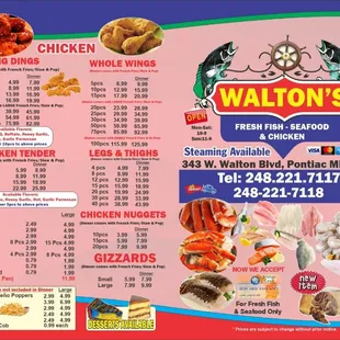 Updated menu