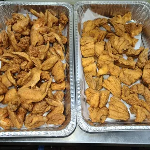 Fish and chicken by the piece. Unlimited quantity