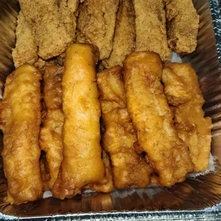 Cod in cornmeal or batter. Your choice!