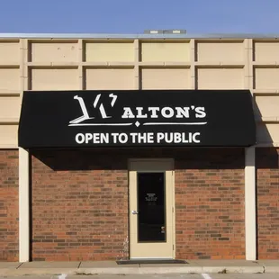 Our showroom is open to the public! Look for the black Walton&apos;s awning!