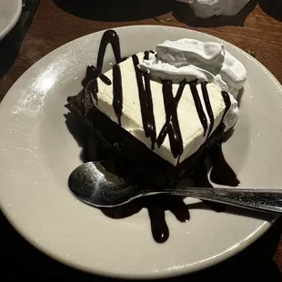 Ice cream brownie dessert