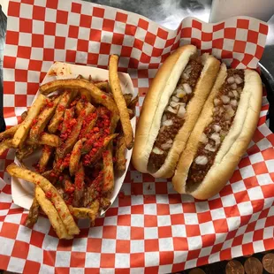 Regular dog and fries