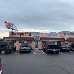 the front of the restaurant