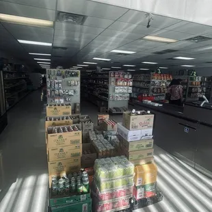 a variety of products on display