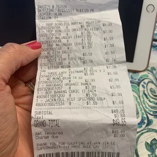 Receipt as proof