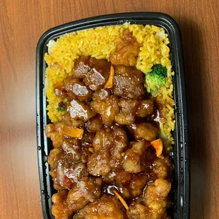 a meal in a plastic container