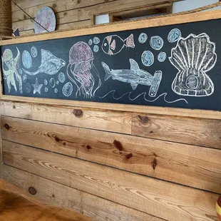 Chalk art in the dining room