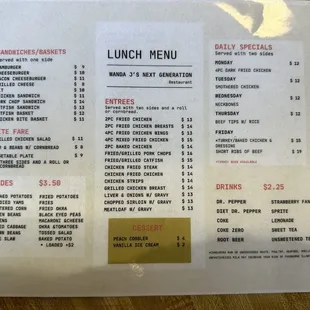 February 2024 Menu