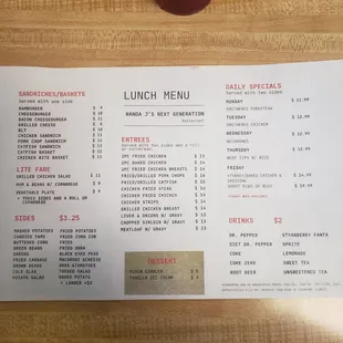 Menu. Less for more.