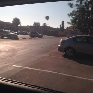 Backside parking lot