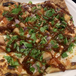 Bbq chicken flatbread