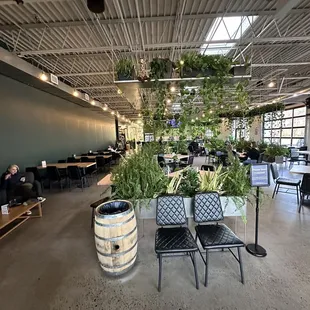 the interior of the brewery