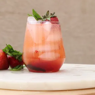 Strawberry summer cocktail