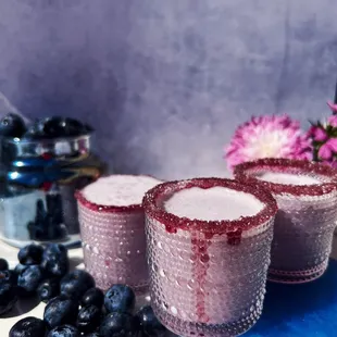 Blueberry coconut shots