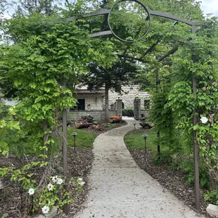 Entrance from back parking lot