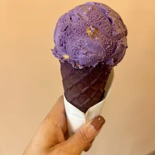 Ube malted crunch with ube cone