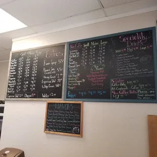 Menu board...check it for treats!