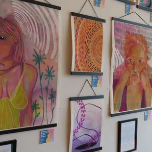 Up close of Kristin Kahl&apos;s &apos;Sacred Games&apos; that was on exhibit a couple months back. The art on display in this space rotates which is neat!